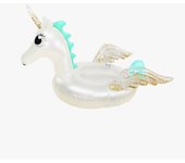 Flotador Unicornio Gigante con Alas  | Colchoneta Hinchable Mágica para Piscina y Playa | 165x105cm