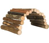 Relaxdays Puente Roedores de Madera Natural para Jaulas y Hábitats - 1 X 28 X 17 Cm - Marrón