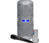 Infiniton K50GREY - Altavoz Bluetooth Karaoke 50W, Batería 3600mAh, USB, Autonomía 3 Horas, Color Gris