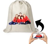 Mochila nature con cuerdas de auto cierre ideal para el día a día