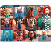 Educa Puzzle Infantil Animales de Moda 200 Piezas 20219