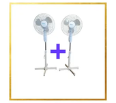Ventilador De Pie 40cm 45W Plástico COLOR  BLANCO Y GRIS