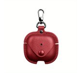 For 2024 AirPods 4, Shockproof and Anti-fall Faux Leather Headphone Charging Case Protective Cover with Hook