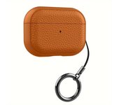 for Airpods Pro 2 Pro Airpods 1 2 3 Leather Case Cover with Keychain Protective Case Cover Skin for Men Women, Front LED Visible