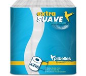 PILBELLES Papel Higiénico Extra Suave - 2 capas, Más de 160 Hojas por Rollo, Sin Perfumes, 100% Celulosa Certificado Ecolabel