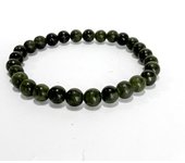 Pulsera Elástica de bolas de minera de Jadeita de 6mm - Minerales Energéticos