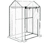 Invernadero de jardín de polietileno de Outsunny, invernadero para balcón, lona reforzada de 135 g/m², estructura de acero, 2 puertas enrollables con cremallera, para verduras, plantas y flores, interior y exterior, 100 x 80 x 150 cm, color blanco