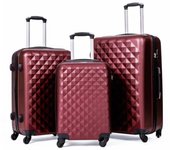 viaje rígida 4 ruedas de abs, trolley, dura y ligera, cerradura de combinación numérica, estudiantes