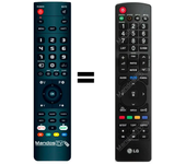 Mandos.tv 42LV3400 para LG mando a distancia programado