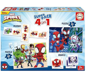 Educa Superpack Spidey & Friends Dominó Identic y 2 Puzzles 25-50 Piezas 19682