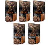 Snack para Gatos Pack 5 Unidades de 70g (350g) Alimento complementario para Gatos Adultos con Aceite de Salmon varios sabores - Leonardo Pulled Beef