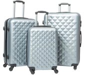 viaje rígida 4 ruedas de abs, trolley, dura y ligera, cerradura de combinación numérica, estudiantes