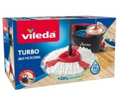 Vileda | Sistema Turbo 2en1 Fregona y cubo giratorio para suelos-Sostenible