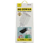 mimacro.enchufe PD/20W  4A  CARGA RÁPIDA  Cargador USB C Enchufe TYPE-C +IOS