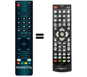 Mandos.tv NVR2355-DVD para NEVIR mando a distancia programado