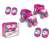 Mondo toy  Toys Ruedas Ajustables Niños,  Set de Patines Infantiles con Protecciones, Talla 22 a 29, Dibujo Animado, Multicolor, 40 x 40 x 40 cm Dodelo Spideman Frozen Unicornio
