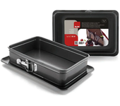 Ibili Molde Rectangular Desmontable Con Base Extra Moka 28x18 Cm