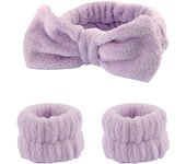 3Pcs Spa Headband Wristband for Washing Face Microfiber Makeup Towel Hair Bands Washband Scrunchies Absorbent Wrist Sweatband