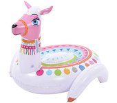 Hinchable con forma de Alpaca, Color Blanco 110x100x80cm (37528) +3 años +REGALO pelota hinchable playa (multicolor)