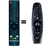 Mando a distancia programado para TV modelo 65UF8509 de LG