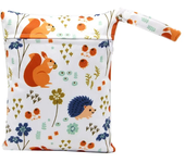 20*25cm bolsa de pañales para bebés Impresión de dibujos animados húmedo seco pañal cremallera bolso cochecito llevar paquete de viaje al aire libre bolsas de almacenamiento de pañales mojados