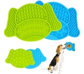 NICE PAWS Alfombrilla para lamer para perros y gatos - Lick Mat accesorios perros - Comedero antivoracidad perro con ventosas - Reduce ansiedad y aburrimiento - Silicona grado alimentario sin BPA - 22x14.5 cm
