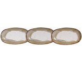 Shoppe house - Set de 12 vajilla oval COK Candem Beige Organic 12x7cm, 15x9cm y 19x11cm