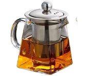 Cuperinox - Tetera de Cristal Varias Capacidades con Infusor de Acero Inoxidable - Resistente al Calor - Apta para Microondas y Lavavajillas - Infusion Prestige Collection