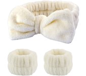 3Pcs Spa Headband Wristband for Washing Face Microfiber Makeup Towel Hair Bands Washband Scrunchies Absorbent Wrist Sweatband