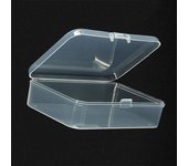 5PCS Transparent Plastic Box Jewelry Packaging Component For Receiving Box ID Card Jewelry Rectangle Home plastic storage box