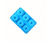 Molde de silicona con 6 agujeros, sartén antiadherente para hornear, bagels y Muffin, herramienta de cocina ecológica