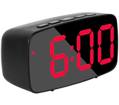 Reloj Despertador Electrónico LED de Doble Uso, Reloj de Estilo Minimalista with Batería recargable