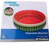 sanco store- summer waves piscina de aros redonda en forma de sandía 114 x 114 x 25