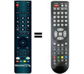 Mando a distancia programado para TV modelo NVR-7509-173HD-B de NEVIR