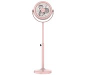 Ventilador de Pie Retro - Cecotec EnergySilence 250 ClassicStyle Rosa 10" - 25W, Inclinación Ajustable