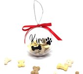 Lulamuk | Bola de Navidad rellenables con nombre mascota gato perro | Decoración árbol de Navidad regalo