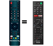 Mando a distancia programado para TV modelo KD-55XE8588 de SONY