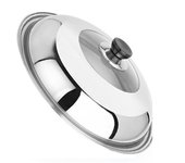 Stainless Steel Pot Lid Wok Steamer Electric Pot Lid Visible Cover Cookware 28cm 30cm 32cm 34cm 36cm 38cm Kitchen Pot Lid Cover