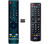Mando a distancia programado para TV modelo 55LF590V-ZA de LG