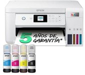 Impresora multifunción tinta - Epson EcoTank ET-2856, Serie 2850, Impresión doble cara, Color, WiFi, Tinta recargable, Blanco
