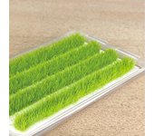 4 stripes Artificial Grass, Model Grass Tufts Fake Turfs for Patios Static Grass Tufts Grass for Crafts Mini Scene Decor