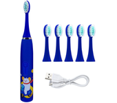 Cepillo de Dientes Eléctrico para Niños Sonic con 6 Boquillas - Limpieza Suave