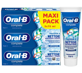 Oral B Pasta de Dientes 3 x 75 ml, Complete Menta Fresca     【ROUA】