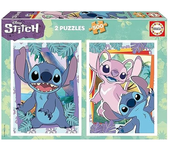 Pack de 2 Puzzles con Stitch y Angel de 500 Piezas Cada Uno - Educa Borras