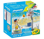 Juguetes Figuras Playmobil Patinador Con Baloncesto Transparente