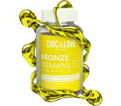 CHIC & LOVE Bronze Vitamins, Bronceado Más Intenso Y Duradero. 60 Gominolas Sabor Naranja Con Cobre Y Vitamina C.