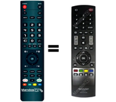 Mandos.tv LC32LE154E para SHARP mando a distancia programado