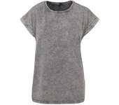 Build Your Brand Camiseta De Manga Corta Acid Washed Extended Shoulder