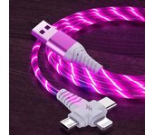 Cable de carga rápida para Xiaomi Redmi, iPhone, Samsung, Huawei, 3 en 1