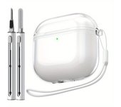 Soft TPU, Shockproof Protective Cover for 2024 AirPods 4th Gen with Cleaner Kit, Clear - Perfect Gift for Men & Women